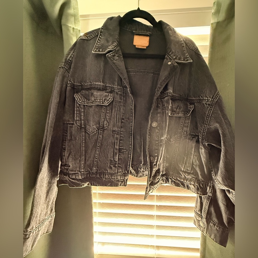 American Eagle Outfitters Dark Gray Jean Jacket